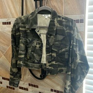 Wild Honey cropped camo jacket